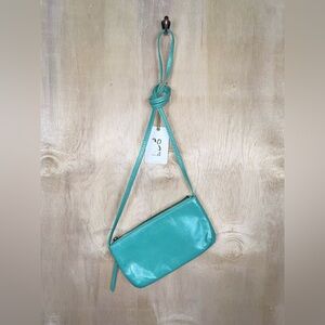 NWT Hobo Cara Teal Leather Crossbody Bag